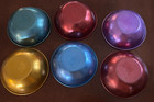 Vintage Aluminum Cereal Snack Bowls Set 6 Anodized Multi Color Bascal Usa 6 