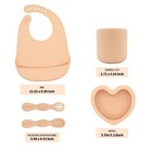 Babyx Silicone Feeding Set 5pc Suction Bowl Training Spoon Fork Cup Bib Blw Baby