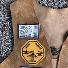 Vintage 70s Indian Guides Ymca Leather Kids Vest Patches Loma Mar Ca Twin Valley