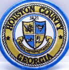 Houston County Georgia Embroidered Seal Patch Iron On Vintage Coat Of Arms