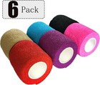 6 Pcs  First Aid Multi Color Self Adhesive Bandage Rolls Wrap Tape 2  X 5 Yards