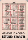 1986 Sylvester Stallone Calendar 10 X 7 Cm  4  X 2 75   Portugal Vintage Rocky 3