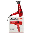 Babyliss Pro Ceramix Xtreme 2000 Watt Ceramic Hair Blow Dryer Red Nozzle New