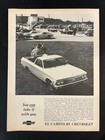 1966 Chevy El Camino 396 Hp 3-speed Vintage Ad Ready To Frame