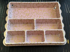 Vintage Max Klein No  6 Pink Vanity Drawer Organizer Trays Mcm Atomic Gold