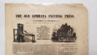Antique 1876 Ephrata Printing Press Declaration Of Independence Document