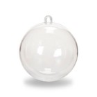 Clear Plastic Ornament Ball 70 Mm     1 Ball