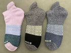 3 Pair Bombas Women s Tri-block Marl 3 Colors Ankle Socks Size M