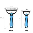 2 Sided Pet Grooming Brush Undercoat Rake Deshedding Brush Comb For Dogs   Cats