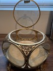 Vintage Stylebuilt 24k Gold Plated Glass Jewelry Casket Ormolu Hollywood Regency