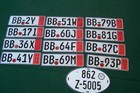 Mint Vintage 1990s German License Plates From Mercedes Benz European Delivery