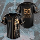 Retro Darth Vader 50th Anniversary Star Wars Galaxy s Edge Baseball Jersey Shirt