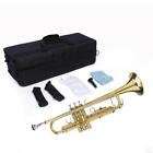 New Bb Trumpet Standard Trumpet Set For Student Beginner With Hard Case Golden