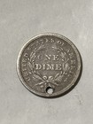 1840 P Seated Liberty Dime 10c  Holed - Vf Detail - No Drapery Nd
