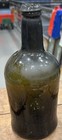 Antique 18th Century Free   blown Black Glass Bottle Broken Pontel 1790   1820