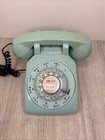Vintage Bell System Western Electric  Rotary Aqua Blue Table Top Telephone