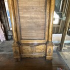 Wood Fireplace Mantel surround W  Columns Scroll Detail  Salvage Brown