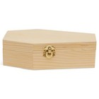 Buy Two - 6  Wood Coffins Halloween  Funeral  Pet  Storage  Box  Unfinished