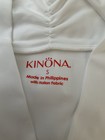Kinona Small Top Solid White Lovely Layer Long Sleeve V Neckline