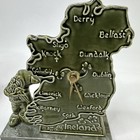 Vintage Leperchaun   Gnome  Map Of Ireland Clock By Knock Pottery