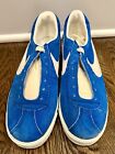 1970s Nike Bruin Low Blue Suede Vintage New Unworn With Original Box Size 12 5