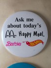Lot Of 18 Vintage Mcdonald   s Employee Pinback Buttons Mcrib Barbie Hot Wheels