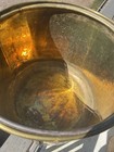 Handmade Large Hammered Brass Pail Kettle Bucket Iron Handle Primitive Antique
