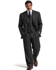 Nwt Isaia Napoli 3 Pieces Suit Vest Solid Dark Grey Flannel Wool Luxury Italy 54