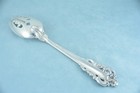 Wallace Grande Baroque Sterling Silver 8-3 4  Pierced Serving Spoon No Monogram