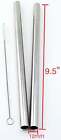 2 Stainless Steel Straws Big Straw Extra Wide 1 2  X 9 5  Long Thick Fat -