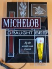 Vintage 1970 s Michelob Beer Large Acrylic 3-d Bar Light Lamp Display Sign Nice 