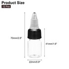 Meccanixity 12pcs 0 15oz 5ml Squeeze Bottles  Clear 0 15oz 5ml   Transparent