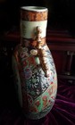 Japanese Satsuma Moon Flask 14  Flowers Butterflies Golden Moriage    Dragons