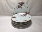 Set Of 8 Vintage Antique Epaig Czechoslovakia Bridal Rose Salad Plate