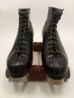 Vintage Chicago Ware Bros Black Leather Roller Skates 1914 Chicago 76p Men s 8