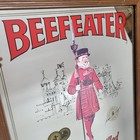 Beefeater Dry Gin Mirror Bar Wall Advertising Sign Vintage Framed