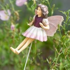     New Cicely Mary Barker Flower Fairy Garden Stake Heliotrope Figurine Planter