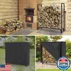 Walmann 4ft Firewood Log Rack With Cover Outdoor  Heavy Duty Firewood Rack Wi