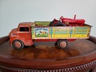 Vintage Pressed Steel Marx Truck Lazy Day Farms Tractor Lumar Old Truck Mar