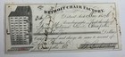 1876 Detroit Michigan Chair Advertising Bank Check Great Graphics Factory Scene