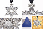 Swarovski 2001 Annual Christmas Ornament Crystal Snowflake Star Retired W  Box