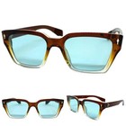 Men Women Classic Elegant Vintage 50 s Retro Style Sunglasses Square Brown Frame