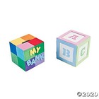 Fun Express Diy Unfinished Wood Block Piggy Bank For Kids Girls - Wooden