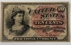 1863 -10cent Lady Liberty Fractional Currency Note  