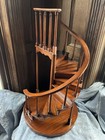 Vintage Mid-century English Carved Mahogany Model Of A Circular Staircase