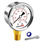 0-100 Psi 2-inch Pressure Gauge  Glycerin Filled  1 4  Npt Lower 0-100psi