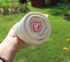 Rare Vintage Japanese Rinzu Silk Full Bolt  Ivory Damask Jacquard Kimono Fabric
