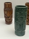 Set Of 6 Ceramic Tiki Mugs Cocktail Glasses Vintage Hawaiian Bar Party Cups