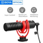 Boya By-mm1  Shotgun Condenser Microphone For Camera Pc Vlogging Streaming