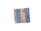 1 Single Vintage Faux Silk Curtain Panel Beautiful Blue Pink Floral Stripe 45 